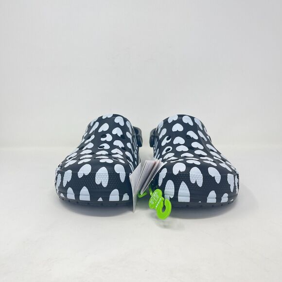 Crocs Heart Print Black Classic Round Breathable Clogs Sandals Men\'s Size 13 main image 6